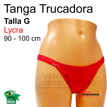 Tanga Trucadora Lycra Rojo Sangre Talla G - Ivete
