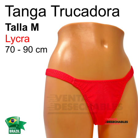 Tanga Trucadora Lycra Rojo Coral Talla M - Ivete