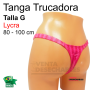 Tanga Trucadora Lycra Rosa Bicolor