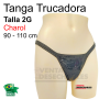 Tanga Trucadora Charol Negro Talla  2G - Ivete