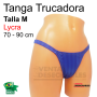Tanga Trucadora Lycra Azul Bicolor