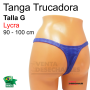 Tanga Trucadora Lycra Azul Bicolor talla grande