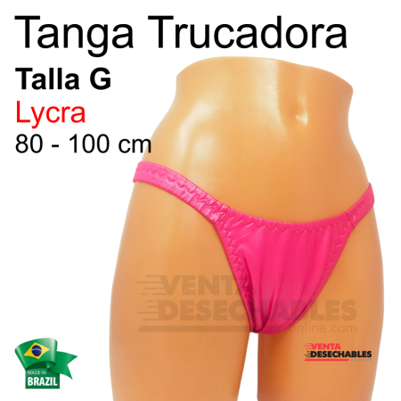 Tanga Trucadora Lycra Rosa Fuerte Talla G - Ivete