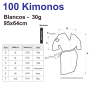 100 Kimonos desechables blancos para peluquería