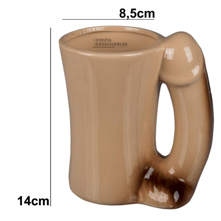 Taza Cerámica Con Asa Pene