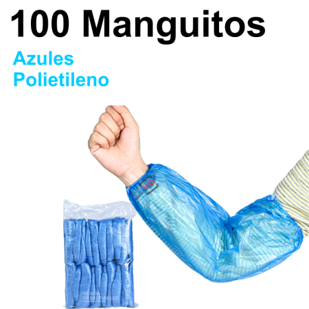 Manguitos desechables Polietileno Azules