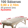 Sábanas Ajustables 80 X 210 Para Camillas de 60 y 65