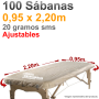 Sabanas Ajustables 95 x 220 Para Camillas de 80, 85 y 90
