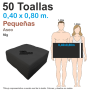 50 Toallas Desechables Negras