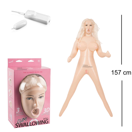 Muñeca Hinchable Cara 3D & Vibradora Tessa Q