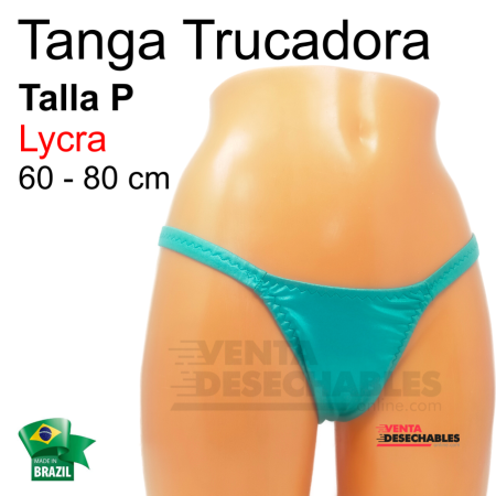 Tanga Trucadora Lycra Verde Pálido Talla P - Ivete