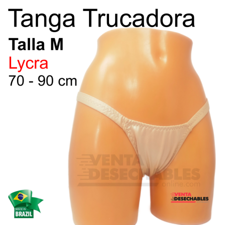Tanga Trucadora Lycra Carne Talla  M - Ivete