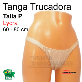Tanga trucadora talla P - Pequeña. Color Carne