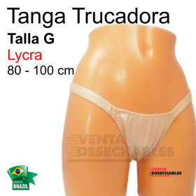 Tanga Trucadora Lycra Carne Talla  G - Ivete