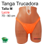 Tanga Trucadora Lycra Naranja Fosforito Talla M