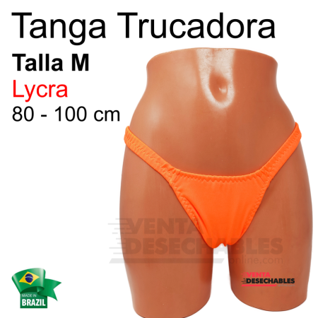 Tanga Trucadora Color Naranja Fosforito Talla Grande