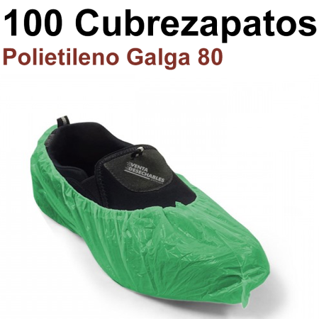 100 Cubrezapatos Polietileno Verdes