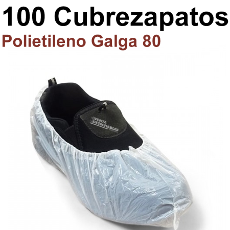 100 Cubrezapatos Polietileno Blancos G80