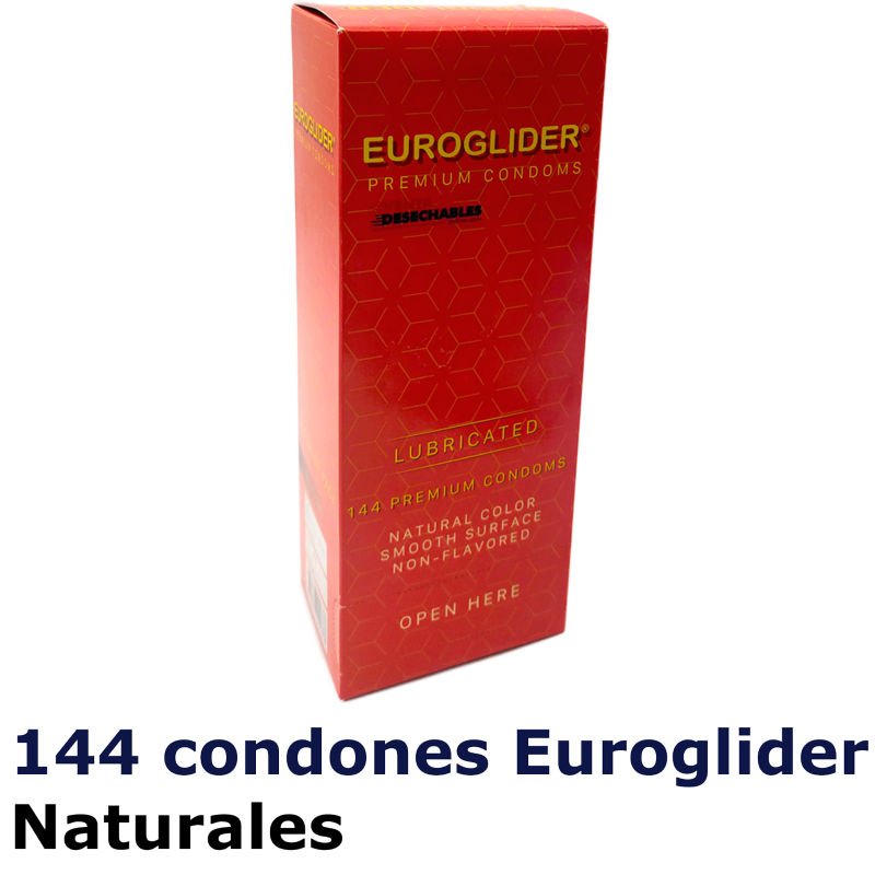 Préservatifs EUROGLIDER 144 Pièces - Lot Naturel, Neuf, Multicouleur