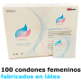 100 Condones Femeninos Látex y Poliuretano - Jackette