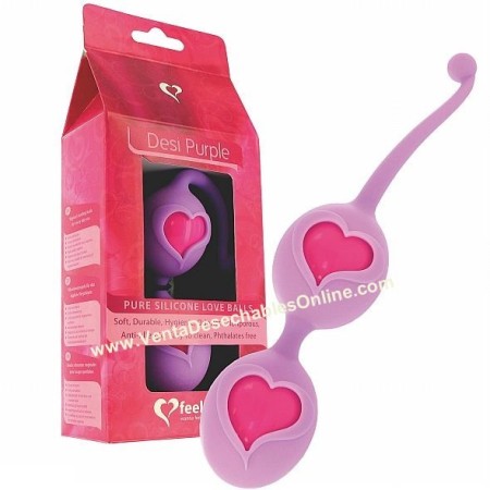 2 Bolas Chinas Corazón Púrpura Feelztoys