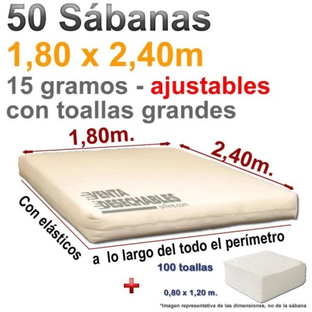 Sábanas desechables Ajustables Con toallas Grandes