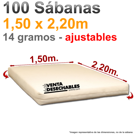 Sábanas Bajera Desechables Ajustable Para Futón de 100 a 125