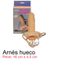 Arnés pene hueco 16 cm