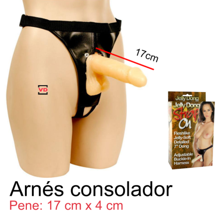 Arnés Consolador 17 cm