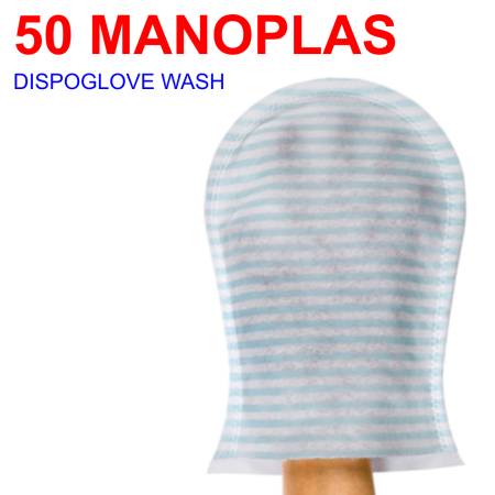50 Manoplas Jabonosas Dispoglove Wash - CV Médica