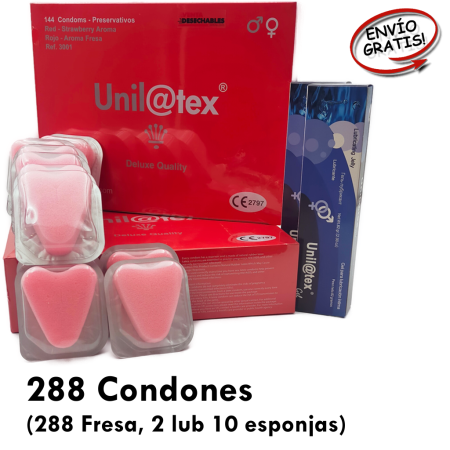 Oferta esponjas regla y condones fresa
