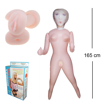 Muñeca Hinchable Con Doble Masturbador