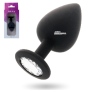 Tapón Anal Negro Diamante 8 cm Intense