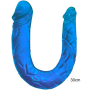 Consolador Doble Pene Azul 30 cm