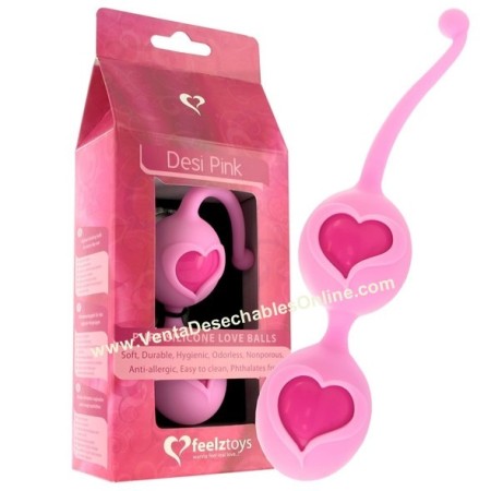2 Bolas Chinas Corazón Rosa Feelztoys