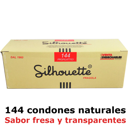 144 Preservativos Silhouette Fresa Natural 200x53 mm