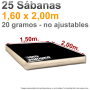 Sábanas Desechables 1,60x2,00m. Negro - Genéricas