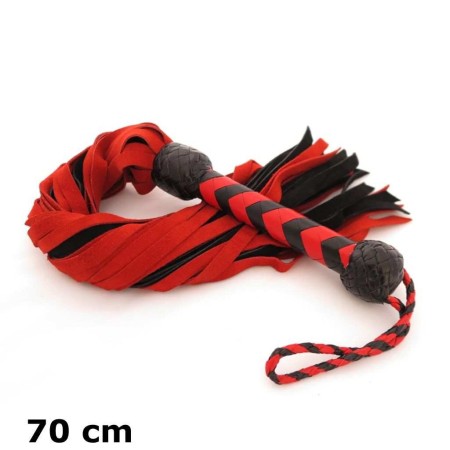 Látigo Profesional Sado Cuero Con Mango - 70Cm