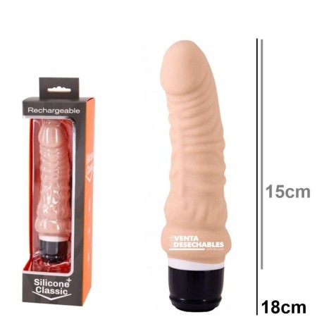 Vibrador Realístico Recargable 18 Cm