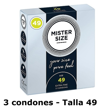 3 Condones Mister Size 49