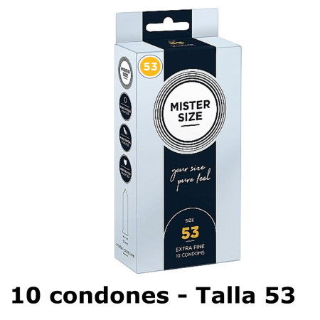 Condones Mister Size 53 caja de 10