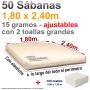 50 Sábanas Desechables Ajustables Y 100 TOALLAS