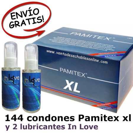 Oferta Preservativos Pamitex XL y 2 Lubricantes In Love