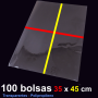 Bolsas polipropileno transparentes Sin cierre 35x45