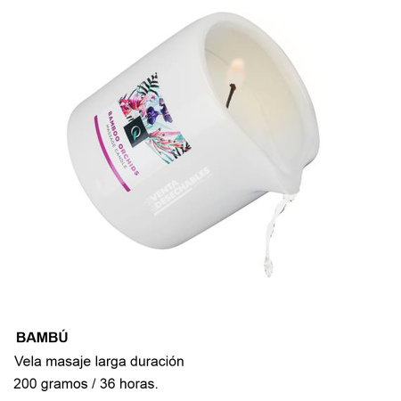 Vela Masaje Orquídeas De Bambú - 200g