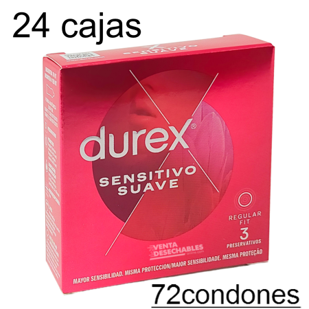 Caja vending 72 condones Durex Sensitivo.