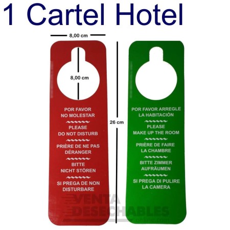 Cartel Plastificado Hotel NO MOLESTAR