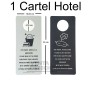 Cartel Hotel No Molestar B/N Cartón Plastificado