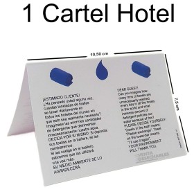Cartel Baño Para Hotel PVC 10,5x15cm