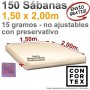 150 Sábanas Desechables 1,50x2,00m. con preservativo 2024
